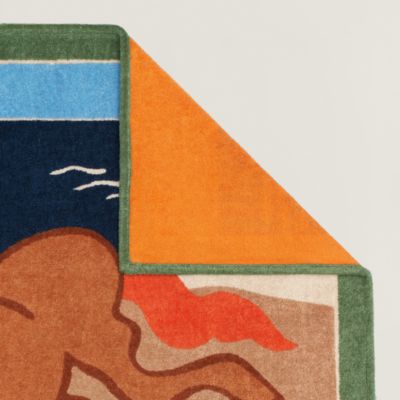 みのちん】エルメス ビーチタオル 豹の顔 日の出 ビーチタオル